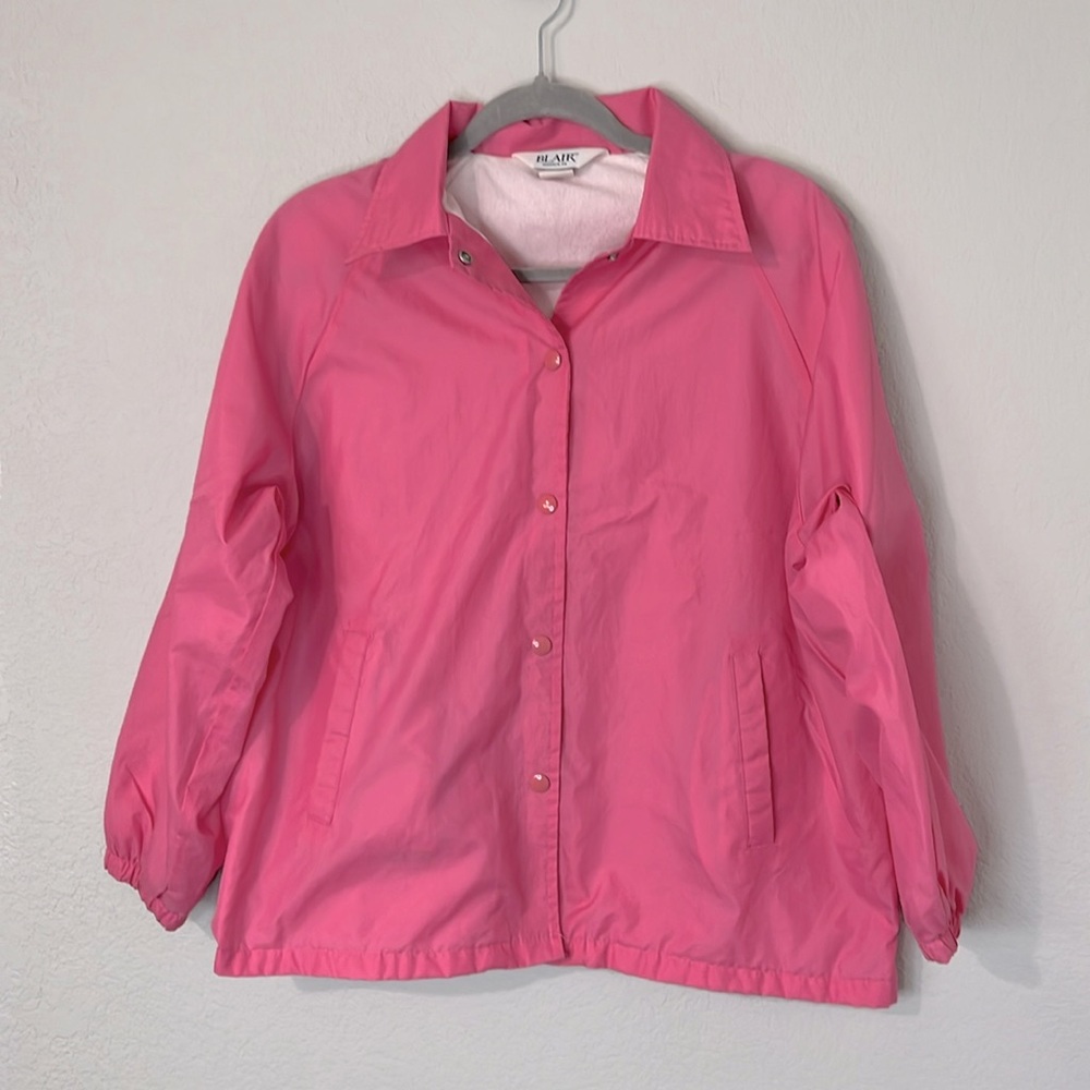 Blair Pink Nylon Windbreaker Vtg 90s